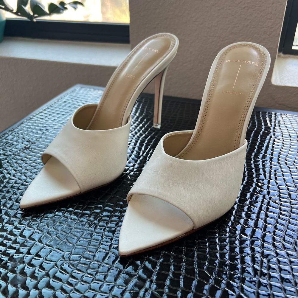 REVOLVE White Heeled Mules - Picture 8 of 10